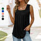 👚 49% SLEVA! 🌸 Bezkrkový Top Bez Rukávů s Hranatým Výstřihem – Měkká Látka, Módní Střih & Všestranný ✨