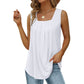 👚 49% SLEVA! 🌸 Bezkrkový Top Bez Rukávů s Hranatým Výstřihem – Měkká Látka, Módní Střih & Všestranný ✨