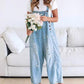 💃Časově omezená sleva 49% OFF💓👖Dámský roztomilý volnočasový overal s knoflíky a roztrhaným džínem