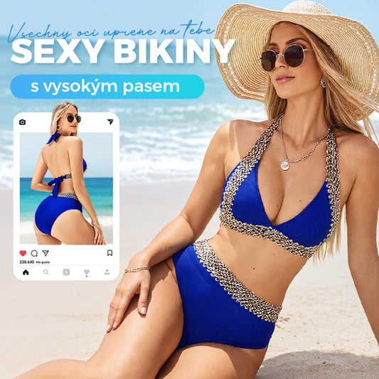 Dodejte svému letnímu stylu ženský šarm – dámské dvoudílné plavky s volány. Možnost dobírky! 🌊
