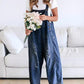 💃Časově omezená sleva 49% OFF💓👖Dámský roztomilý volnočasový overal s knoflíky a roztrhaným džínem