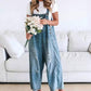 💃Časově omezená sleva 49% OFF💓👖Dámský roztomilý volnočasový overal s knoflíky a roztrhaným džínem