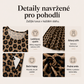 👗 Dámské šaty s leopardím vzorem, maxi, s kapsami, casual s krátkým rukávem, dlouhé šaty