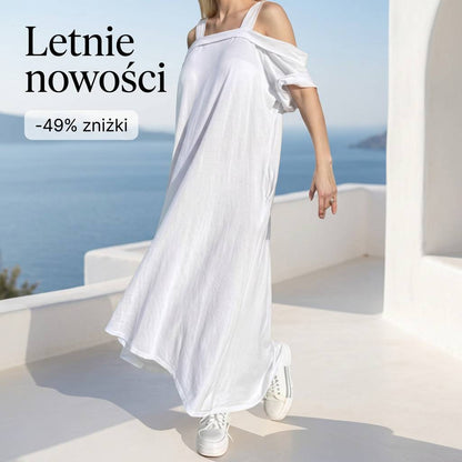 🔥Hit se slevou! Dlouhé šaty s odhalenými rameny 💃