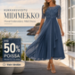 Kukkakirjailtu midimekko – vzdušné a stylové s kulatým výstřihem🌸