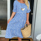 🎁 Horký prodej🎁49% SLEVA💥Šaty s kulatým výstřihem a puntíkovaným potiskem