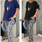 Dámský dvoudílný set | Top + batikované kalhoty | Plus size S-3XL | 5 barev | Pohodlí a styl 👗✨ -49%