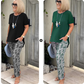 Dámský dvoudílný set | Top + batikované kalhoty | Plus size S-3XL | 5 barev | Pohodlí a styl 👗✨ -49%
