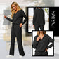 😍✨ Compleu Casual 2 Piese, Bluza cu Fermoar și Pantaloni Largi cu Șnur, Tricotat Moale — 6 Culori ❤️
