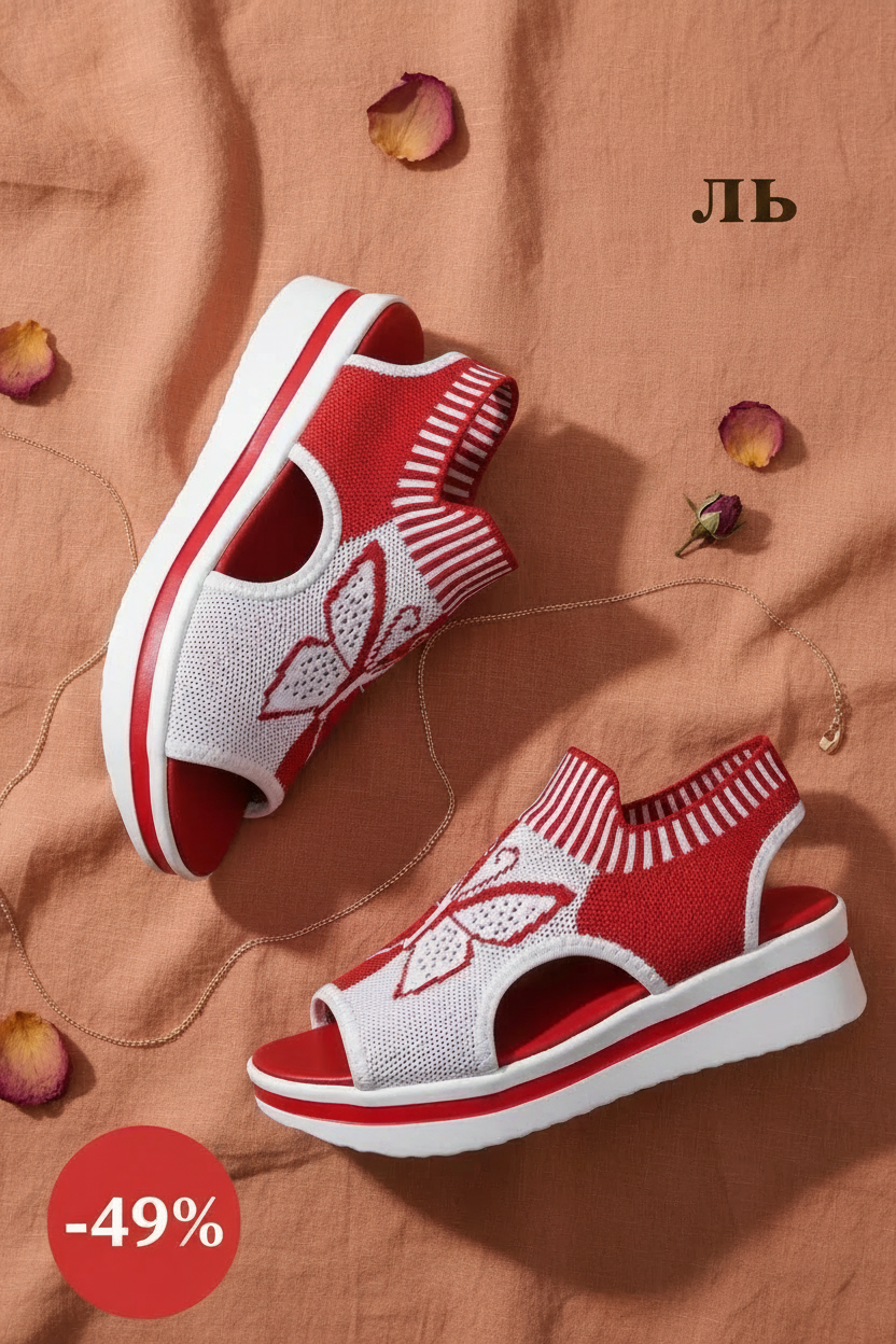 Red sandals no text