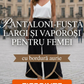 🎉Vánoční akce❤️Elegantní kalhoty se širokým pasem a volným střihem, se zlatými ozdobami