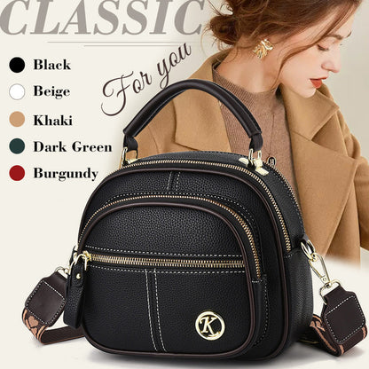 🔥Výprodejové nabídky🔥👜Klasická vícekomorová kožená crossbody taška s nastavitelným širokým popruhem🎁 Apple Bag👝