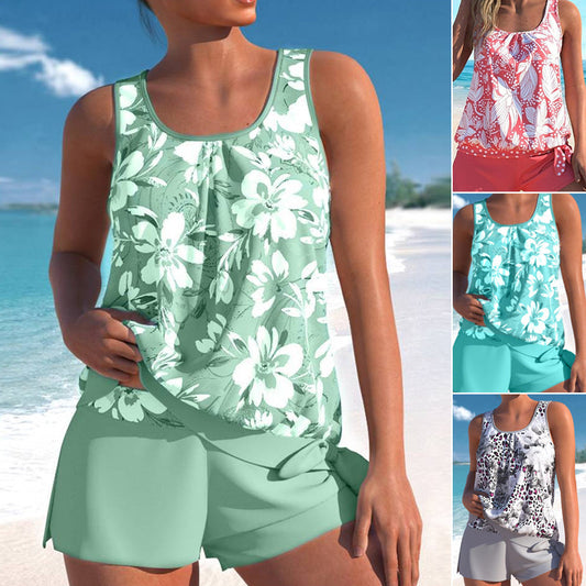 👙🌺Dámské tištěné tankini plavky
