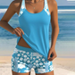 🔥  S-3XL 🏖️ Sexy vzorované tričko a kraťasy, dvoudílné plavky 🏊‍♀️👙