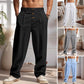 👖 PRÁVĚ 44% SLEVA! 🌿 Pánské volnočasové kalhoty s šňůrkou – lněná směs, volný střih a prodyšná látka 🧵