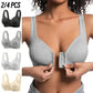 👙 Nastavitelná podprsenka s push-up efektem a předním zapínáním – bez kostic, bez švů a s boční podporou – sada 4 kusů pro každodenní nošení ✨