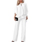 🔥Do vyprodání zásob – 49% sleva!🎉Elegantní dvoudílný set: halenka s asymetrickým lemem a široké kalhoty