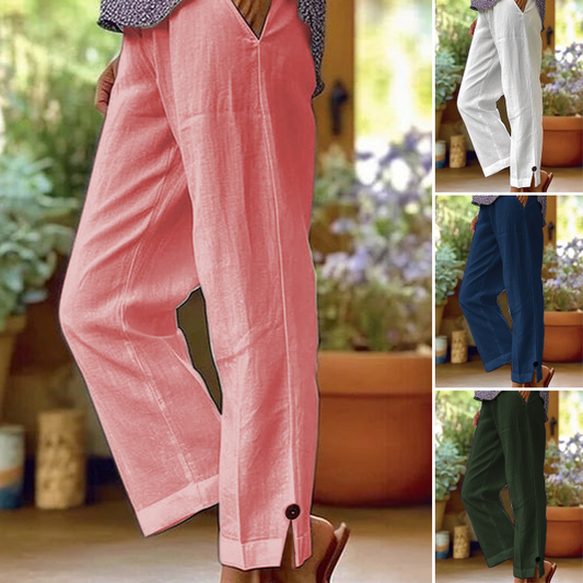 ⏰🔥 SLEVA 49%! 👖 Dámské rovné kalhoty ke kotníkům – štíhlý střih, pohodlné a ideální pro každodenní styl ✨💃