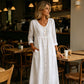 👗 49% SLEVA! ✨ Elegantní lněné midi šaty s výstřihem do V a knoflíky – Pohodlné, ležérní a dokonalé pro každodenní nošení 🌸
