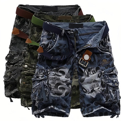 🩳 PRÁVĚ 50% SLEVA! 💪 Pánské Cargo Kraťasy – Klasické a Odolné, Více Kapes, Hladký Zip a Trvanlivé pro Práci a Venkovní Použití 🏕️