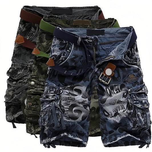 🩳 PRÁVĚ 50% SLEVA! 💪 Pánské Cargo Kraťasy – Klasické a Odolné, Více Kapes, Hladký Zip a Trvanlivé pro Práci a Venkovní Použití 🏕️
