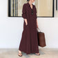 👗 Elegantní Dlouhé Šaty s Dlouhým Rukávem | 11 Barev | Velikosti S–5XL