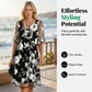 ❤️👗Dámské elegantní šifonové šaty s květinovým vzorem😍