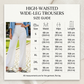 🔥🎁Novinka 49 % SLEVA🔥Dámské kalhoty z jednobarevné látky s širokými nohavicemi