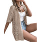 🧶  Dámský prolamovaný pletený kardigan – lehký, prodyšný, boho-chic 🌸