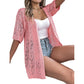 🧶  Dámský prolamovaný pletený kardigan – lehký, prodyšný, boho-chic 🌸