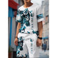 👕 ČASOVĚ OMEZENÁ SLEVA 50%! 🎨 Pánský set s potiskem – tričko a kraťasy, prodyšný polyester, živý potisk 🏃‍♂️