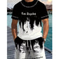 👕 ČASOVĚ OMEZENÁ SLEVA 50%! 🎨 Pánský set s potiskem – tričko a kraťasy, prodyšný polyester, živý potisk 🏃‍♂️