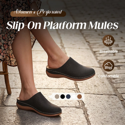 🎁Nové přírůstky pro rok 2026 - 49% SLEVA💥 Dámské mokasíny s perforací a platformou typu slip-on👠