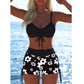 ⏳Časově omezená nabídka⏰Dámský bikini set – top se šňůrkou, chlapecké kraťasy, více stylů 🏖️
