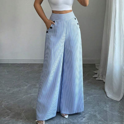 🔥 BESTSELLER! 49% RABATT 👖 Vida kalhoty s knoflíkovými detaily – lichotivý střih & nadčasový skandinávský styl 💫