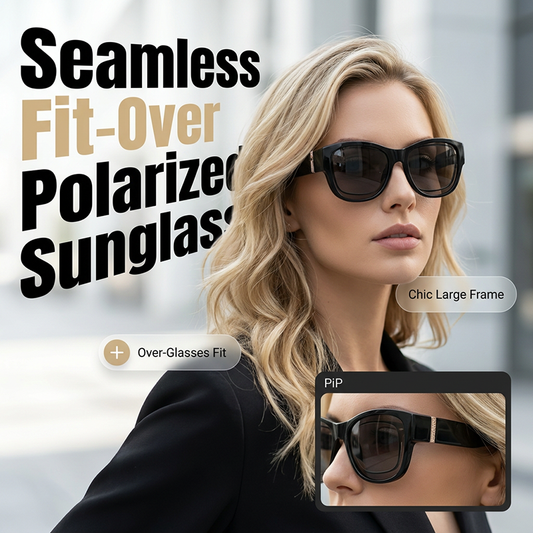 🕶️👓 49% SLEVA! Pozor, nositelé brýlí: tyto oversized sluneční brýle si nasunete přes vlastní brýle a vypadáte jako filmová hvězda – žádné drahé klipsy, žádné mrkání s čočkami!