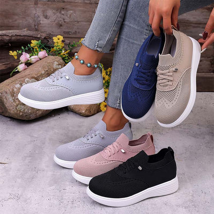 👟☁️ Procházejte se v obláčkově měkkém pohodlí – Dámská prodyšná síťovaná nazouvací vycházková obuv