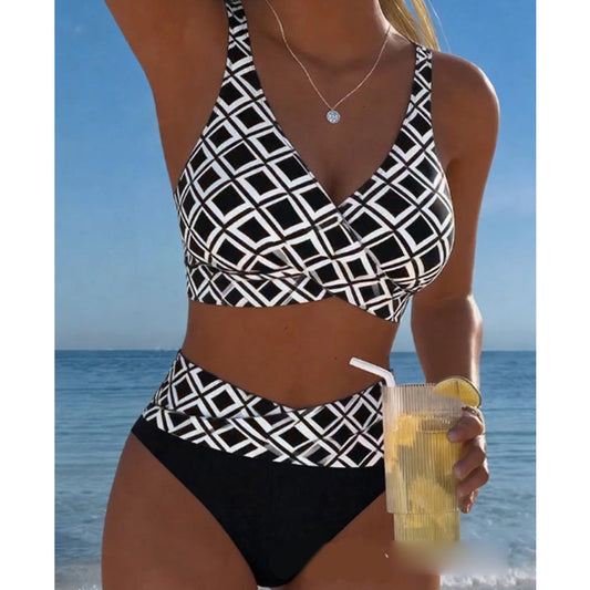 👙Dámské bikiny, dvoudílné, s vysokým pasem