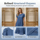 👗✨Elegantní džínové šaty s praným efektem – Každodenní elegance bez námahy💙