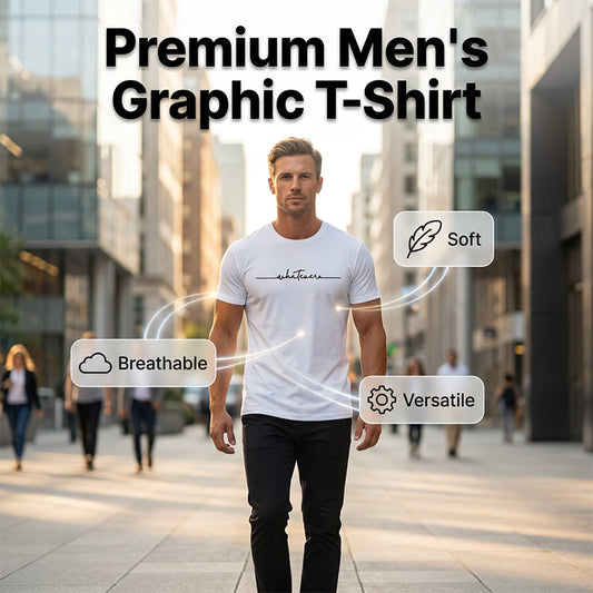 👕 49% SLEVA! ☀️ Pánské letní tričko s grafickým potiskem a kulatým výstřihem – Měkká bavlna & prodyšné – Ležérní potisk, ideální na horké dny, volný čas nebo procházky městem – pohodlné a stylové 🎨
