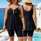 Dámské volné tankini top a kraťasy plavky