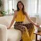 👗Dámský top bez rukávů s ramínky a komplet s kalhotami s leopardím vzorem – Komplet s kalhotami – Odvážný, šik a bezstarostný letní outfit🔥