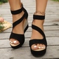 👡 Sandály Wedge Peep-Toe s páskem: Eleganční a pohodlné na léto! ✨