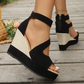 👡 Sandály Wedge Peep-Toe s páskem: Eleganční a pohodlné na léto! ✨