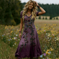 🌸2026 HORKÝ PRODEJ🔥 -49%✨ Vintage Maxi Šaty 👗 Elegantní V-výstřih & unikátní barevný přechod