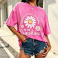 🌼☀️ Tričko unisex s kopretinami a vintage praním – Volný střih, S–3XL ✨