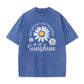 🌼☀️ Tričko unisex s kopretinami a vintage praním – Volný střih, S–3XL ✨