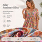 🌴🌊 ČASOVĚ OMEZENÁ NABÍDKA 49% SLEVA! 🌺Dámské boho květinové šaty s výstřihem do V – Volný střih a živé květy – Ideální na plážové výlety.