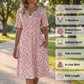 👗 49% SLEVA! 🌸 Dámské volnočasové šaty s výstřihem do V, květinovým potiskem a kapsami – Lehké, všestranné a praktické – Ideální na léto, procházky a dovolenou ☀️