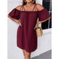 🔥HOT SALE 49% OFF!👗 Dámské elegantní jednobarevné mini šaty